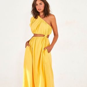 Farm Rio Yellow Open Waist Dress SZ S